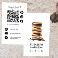 Chocolate Macarons Homemade Desserts Pastry Chef Business Card