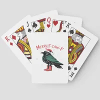 Merry Christmas F Caw F Vintage Classic Style Poker Cards