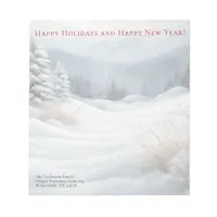 Snowy Landscape Scenery Notepad