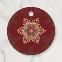 Holly Star Vintage Red Christmas Gift Tags