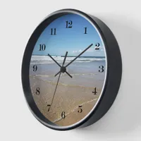 Beautiful Beach View | Soulac Sur Mer France Round Clock