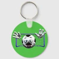 Funny Cartoon Soccer Ball Keychain