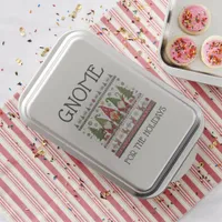 Funny Colorful Pixelated Gnome for the Holidays Cake Pan