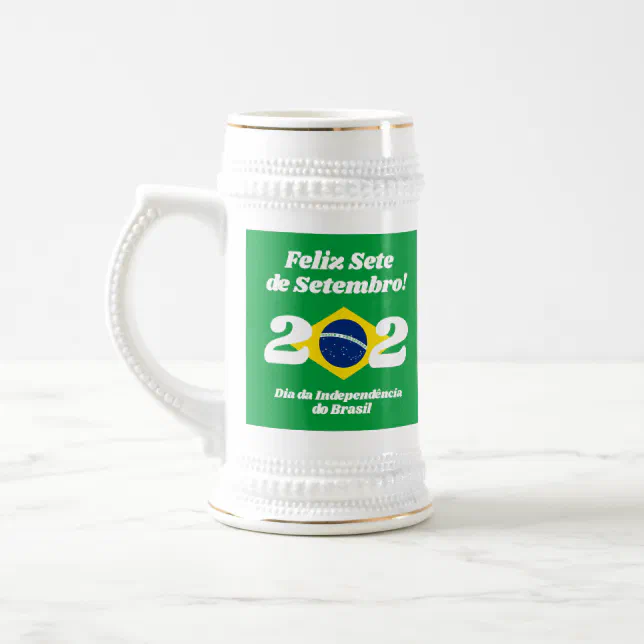 Sete de Setembro Independence Day Brazil Flag Beer Stein