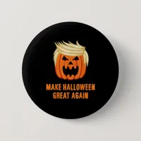 Make Halloween Great Again Funny Trumpkin – Basic  Button