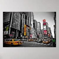 "New York City" Taxi Cabs City Hustle poster