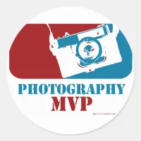 Most Valuable Photographer Classic Round Sticker