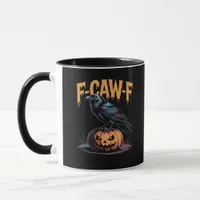 F-Caw-F Halloween Raven Jack-O-Lantern Spooky Seas Mug