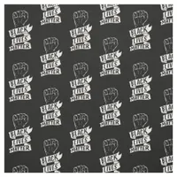 black lives matter blm ribbon fist protest pattern fabric