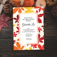 Bright Fall Leaves Bridal Shower Invitation