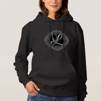 Elegant Goth Initial Hoodie