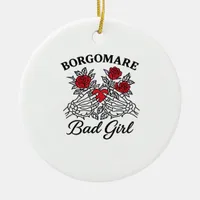 Bgm Bad Girl II Skeleton Heart Hands Edgy Vibe Ceramic Ornament