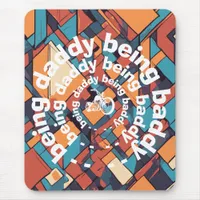 Baddy Daddy Chopper, Geometric Rebel Design Mouse Pad