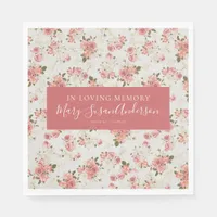 In Loving Memory Roses Memorial Napkins