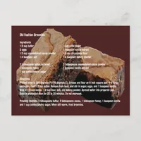 Old Fashion Brownies Recipe Card