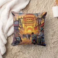 Saying Hello from India | Kolkata Throw Pillow