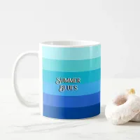 Summer Fresh Blue Striped Tea or Coffee Mug