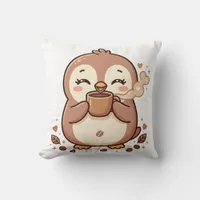 Cute Penguin Kawaii Coffee Pillow