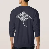 Polynesian Tattoo Manta Ray  Sweatshirt