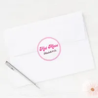 Hot Mess Hot Pink Bachelorette Party Classic Round Sticker