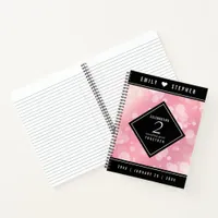 Elegant 2nd Rose Quartz Wedding Anniversary Notebook