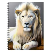 Ethereal White Majestic Lions Notebook