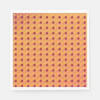 Orange Pink and Burgundy Girl Birthday Napkins