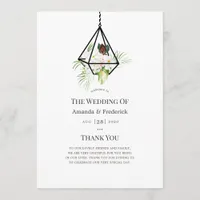 Boho Geometric Terrarium Floral Wedding Program