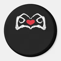 Skeleton Heart And Hands Funny  Magnet