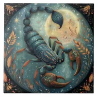 Scorpio Zodiac Astrology Sign Mystical Birthday Ceramic Tile