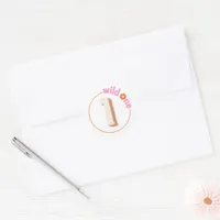 Groovy Wild One Birthday Sticker | Retro Daisy Boh