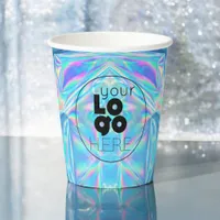 Custom Business Logo Iridescent Holo Party Cups