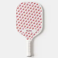 Cherry bow pink name pickleball paddle