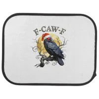 Funny Crow F-Caw-F Bird Gothic Christmas Santa Hat Car Floor Mat