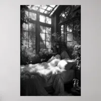 The garden boudoir B&W photo Poster