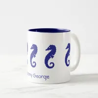 Mug - Sea Horses (navy blue)