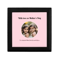 Custom Mothers Day Pretty Pink Photo Chic Keepsake Gift Box