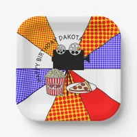Retro Movie Night Birthday Party     Paper Plates