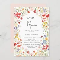 Love in Bloom Wildflowers Bridal Shower Invitation