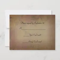 Colored Maple Leaves Wedding RSVP Response Card
