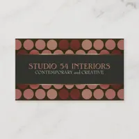 Burgundy Rose Dots Beauty Studio Business Cards