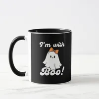 I’m With Boo Funny Retro Mug