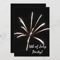 Fireworks Fourth of July Party Invitation