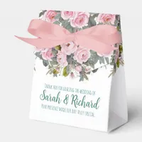 Blush Floral Wedding Favor Boxes