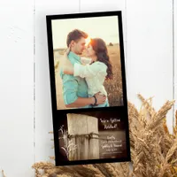 Rural Fence Post Country Wedding Save the Date