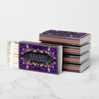 Magical Stars Delight Purple Party Favors Matchboxes