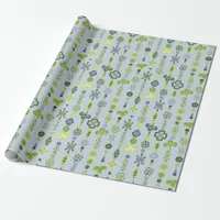 Shamrock Clover Floral Minimalist Pattern Wrapping Paper