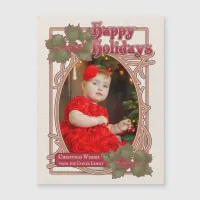 Happy Holidays Vintage Style Vertical Photo