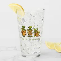Fun Irish Gnomes Shenanigans St Patrick's Day Glass