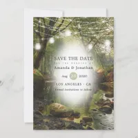 Rustic Wild Woodland Greenery Wedding Save The Date